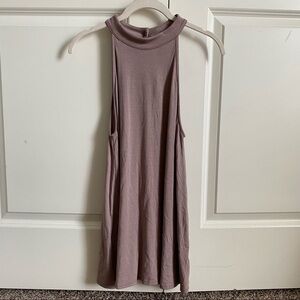 Taupe High Neck Tank